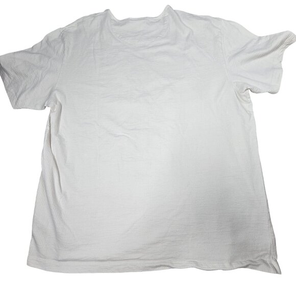 Scotch & Soda Mens XL White Textured T-Shirt With Grey Trim - Picture 3 of 8